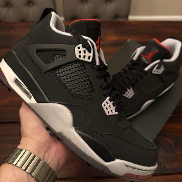 Nike Air Jordan 4 Retro Golf Bred Shoes main image 10